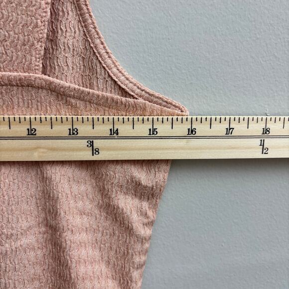 Pink V-neck Button Down Front Tie Light Feminine Coquette Cami Top Size S - Picture 7 of 8